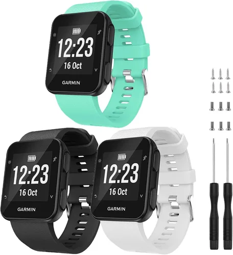 Miniatura 14 de GVFM banda compatible con Garmin Forerunner 35, silicona suave correa de repuesto para reloj inteligente Garmin Forerunner 35, se ajusta a muñeca