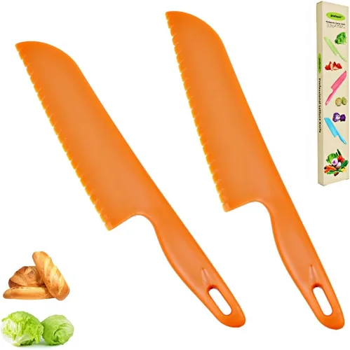 jawbush Cuchillo de lechuga profesional de 11 pulgadas para cortar ensalada, frutas, pasteles, pan o brownies, juego de cuchillos de cocina dentados