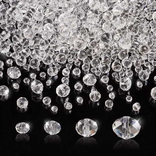 Miniatura 47 de Elecrelive 660 piezas Cuentas de Cristal Briolette de 4mm Cuentas de Vidrio Rondelle Color AB Cuentas de Vidrio Facetadas Sueltas para Bisutería