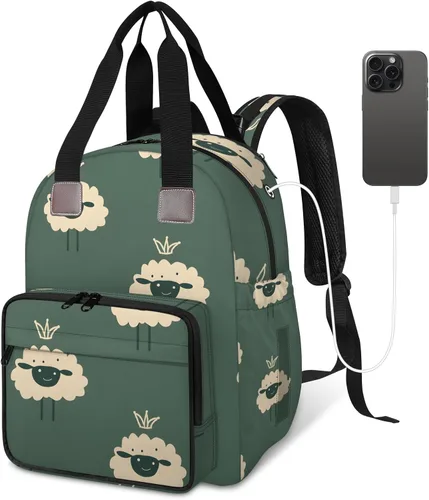Miniatura 16 de Animal Cow Print Diaper Bag Backpack for Travel, Waterproof Diaper Bag with Insulated Bottle Pockets & USB Port, Large Capacity Baby Bag for Moms &