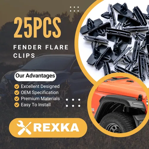 Miniatura 2 de Rexka 25pcs Fender Flare & Rocker Molding Clip 68039280-AA Compatible con Jeep Wrangler JK y Unlimited JK Ram 4500 Ram 5500