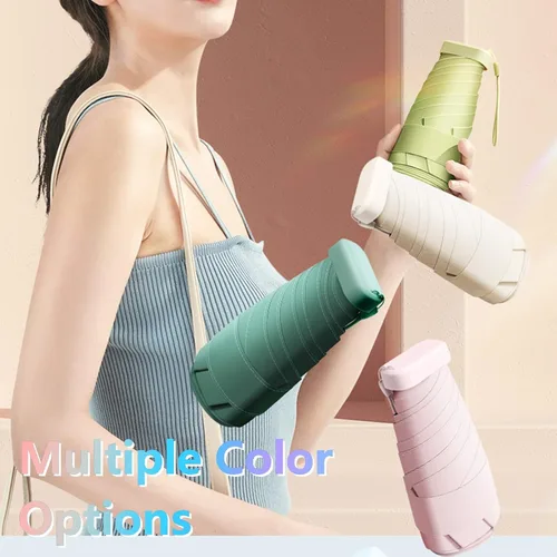 Miniatura 7 de Cloudia Mini paraguas para bolso, portátil y compacto, perfecto para lluvia y sol con protección UV