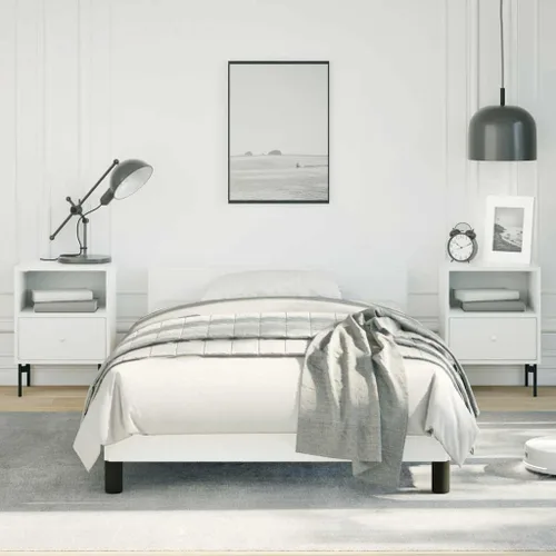 Miniatura 2 de vidaXL Base de cama de piel sintética, estilo escandinavo, soporte de listones, no necesita somier, sin colchón, fácil montaje, cama individual