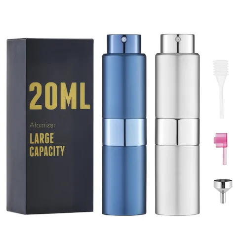 Miniatura 11 de Botella de perfume de viaje rellenable con atomizador de Owlyee: spray de colonia mini para rellenar - atomizador de fragancia vacío para hombres