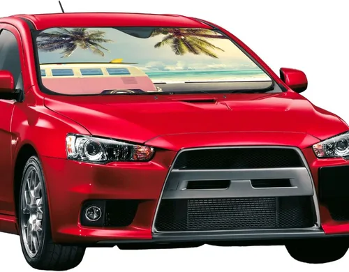 Miniatura 2 de Parasol plegable para parabrisas de automóvil de playa, visera solar para ventana delantera, cubierta de protección solar para automóvil, camión, 2