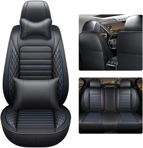 Miniatura 7 de otoez Juego completo de fundas universales para asientos de automóvil, 5 asientos, impermeables, compatibles con la mayoría de los vehículos, Honda