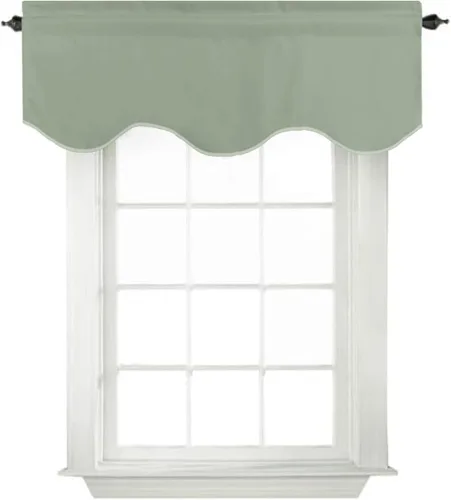 Miniatura 20 de Turquoize - Cenefa opaca para ventanas de cocina/baño/sala de estar/dormitorio con aislamiento térmico, cenefa festoneada con bolsillo para Aqua