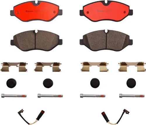 Miniatura 4 de Brembo P50085N Juego de pastillas de freno de disco delantero de cerámica premium MERCEDES-BENZ/MERCEDES-BENZ (FJDA)/VW OEM # A0064208420