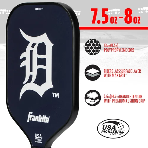 Miniatura 3 de Franklin Sports Palas de Pickleball del Equipo MLB - Palas de Pickleball con Logo y Colores Oficiales del Equipo de Béisbol MLB + Serie de Firma
