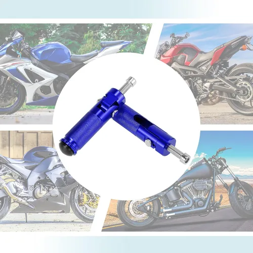 Miniatura 5 de Motoforti 1 par 0.315 in aleación de aluminio universal motocicleta plegable trasero reposapiés estribera pedal peg bicicleta bicicleta ciclismo azul