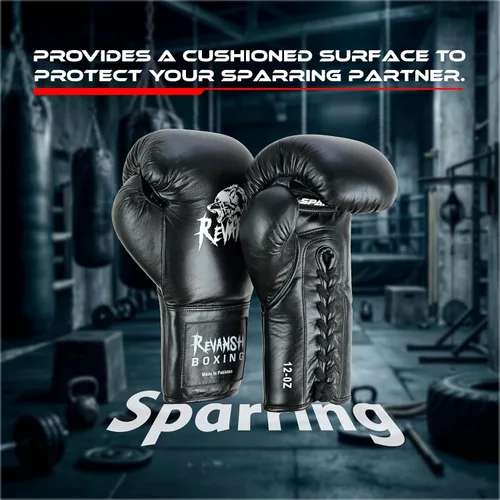 Miniatura 7 de Guantes de boxeo deportivos de piel de vaca con cordones, guantes profesionales de primera calidad para hombres y mujeres, perfectos