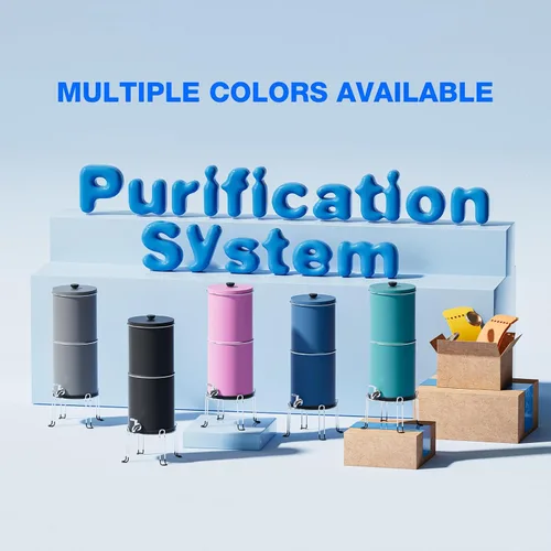 Miniatura 2 de Purewell Sistema de filtro de agua por gravedad de ultrafiltración de 3 etapas de 0.01 μm, certificación NSF/ANSI 42 y 372, sistema de encimera