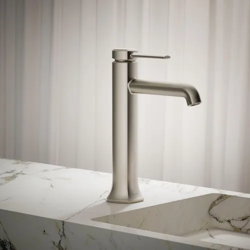 Miniatura 2 de Kohler 27003-4-BN Occasion - Grifo alto para lavabo de baño con una sola manija, 1.2 gpm, níquel cepillado vibrante Vibrant Brushed Nickel