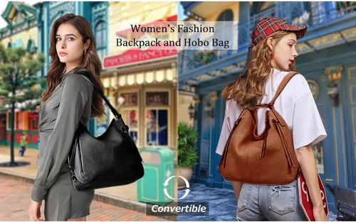 Miniatura 3 de Smith Sursee Bolsos de mano y mochila para mujer, bolsas grandes tipo hobo, bolsa de mano, bolsa cruzada, bolsa de hombro, bolsa de mano, juego de 3