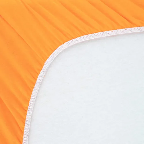 Miniatura 2 de SheetWorld Pack N Play - Sábana bajera ajustable para bebé de 27 x 39 pulgadas, 100% algodón, hipoalergénica, unisex para niño y niña, naranja