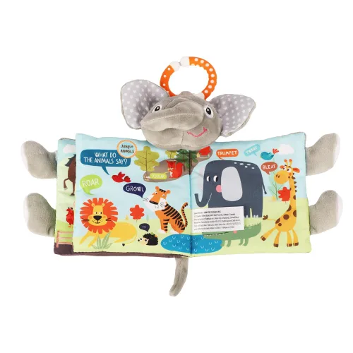 Miniatura 4 de Libros Juguetes de Bebé Elefante, 0-6-12 Meses, Loveys, Libros Crujientes para Bebés, Regalos de Baby Shower Navidad, Juguetes Infantiles, 1-2 Años