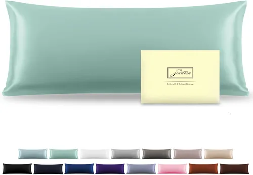 Miniatura 59 de Funda de almohada de seda para cabello y piel, suave, transpirable y sedosa 100% seda Queen, juego de 2, fundas de almohada de seda de morera