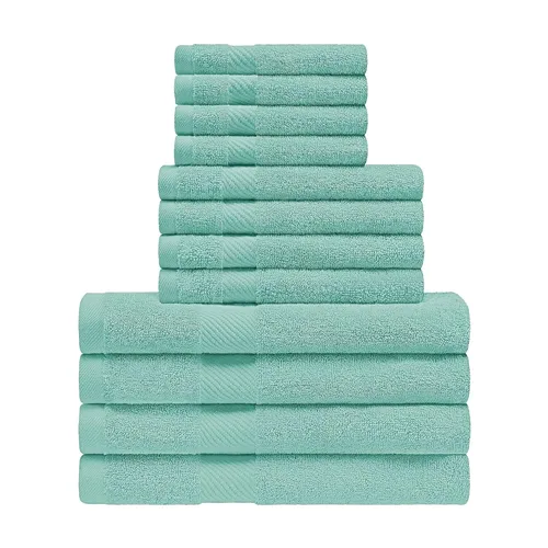 Miniatura 18 de SUPERIOR Kendell - Juego de 4 toallas de baño de algodón egipcio, absorbentes, para la ducha, artículos esenciales para el spa, toallas grandes