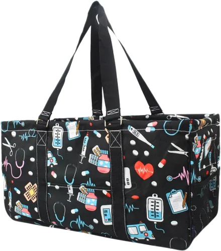Miniatura 102 de NGIL Bolsa de comestibles reutilizable extra grande plegable de gran tamaño para comestibles, almacenamiento, picnic, playa, Flecha-negro