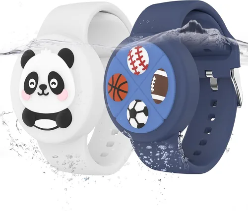 Miniatura 11 de Pulseras impermeables Air tag para niños (paquete de 2) - Pulsera de silicona suave oculta para Air tag - Soporte ligero de rastreador