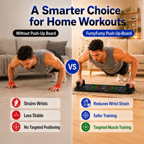 Miniatura 4 de Push Up Board with Smart Counter, Foldable Home Workout Equipment for Men, Portable Pushup Board with Non-Slip Handles for Chest, Shoulders, Back &