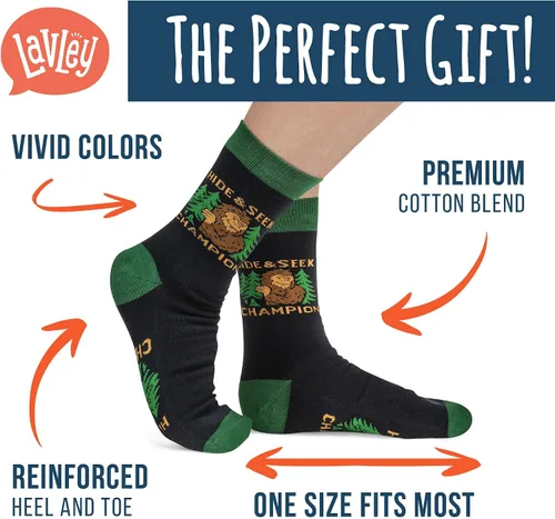 Miniatura 66 de Lavley Calcetines divertidos para adultos, regalos novedosos y rellenos de calcetines para hombres, mujeres y adolescentes, talla única