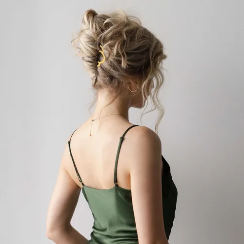 Miniatura 5 de 8 piezas peines laterales para el cabello, clips de horquilla de metal, horquillas para el cabello para moños, palillos de pelo en forma de U