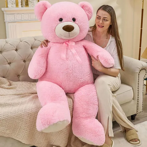 Miniatura 23 de Toys Studio - Adorable oso de peluche gigante, de 36 pulgadas, color gris, felpa suave, para novias y niñas Azul