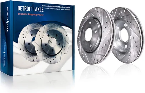 Miniatura 3 de Detroit Axle - Kit de freno trasero para Mercedes-Benz CLS550 CLS500 CLS400 E400 E350 E500 E550 Rotores de freno perforados y ranurados Pastillas
