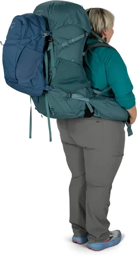 Miniatura 9 de Osprey Renn 65L Mochila de mochilero para mujer, color azul cascada/naranja melón, ajuste extendido Cascada Azul/Melón Naranja