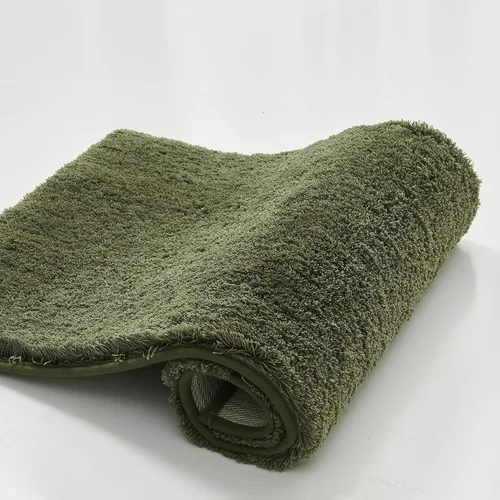 Miniatura 13 de CozeCube Tapetes de baño circulares de vellón para baño, esponjosos, absorbentes, de microfibra de secado rápido, antideslizantes, lavables