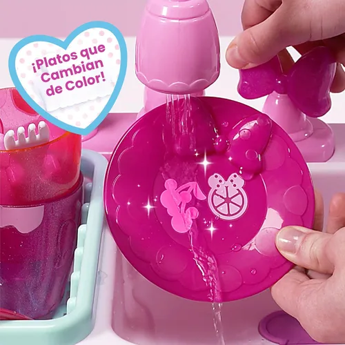 Miniatura 3 de Juego de fregadero mágico de ayudantes felices de Minnie, fregadero de simulación que funciona, juguetes para niños a partir de 3 años de Just Play