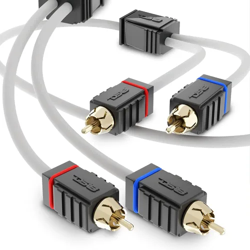 Miniatura 5 de DS18 MOFCR-1F2M 1 Hembra 2 Macho Altavoz de Audio para Coche Marino Estaño OFC RCA Y Splitter Adaptador Cable Conector
