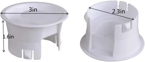 Miniatura 2 de 4 tapas de vidrio para jarra de agua, cubiertas de plástico a prueba de polvo resistentes a salpicaduras para jarra de bistró, color blanco