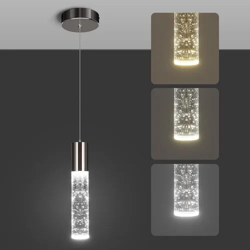 Miniatura 16 de OKELI Luces colgantes modernas, luces LED de cristal de burbuja para isla de cocina, accesorios de iluminación, mini iluminación colgante individual