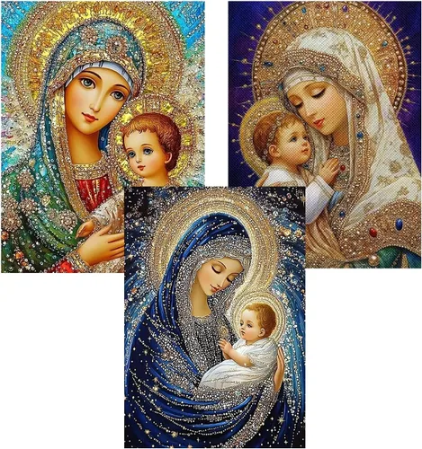 Miniatura 12 de CHWGLFGG Paquete de 6 kits de pintura de diamantes 5D para niños principiantes, kits de arte de diamantes lindos de taladro completo, arte de gemas