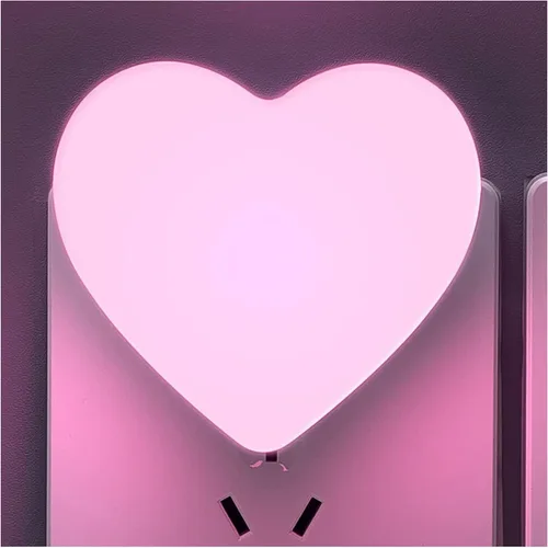 Miniatura 11 de Lindas luces nocturnas, luz nocturna en forma de corazón para guardería con sensores de luz, sensor automático de anochecer a amanecer, suave blanco
