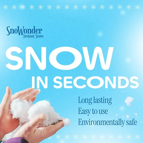 Miniatura 2 de SNOWONDER Nieve Instantánea de Polvo Artificial, También Excelente para Hacer Masa Viscosa de Nube - Mezcla para Preparar 1 Galón de Nieve Falsa