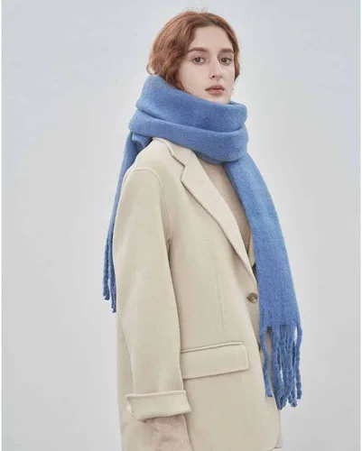 Miniatura 38 de Bufanda grande y gruesa de gran tamaño, esponjosas, de lana grande, gruesa, cálida para invierno
