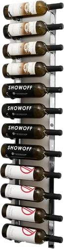VintageView W Series Pro Wine Rack 4 - Estante de metal para vino montado en la pared, moderno, almacenamiento de vino con etiqueta, ahorra espacio