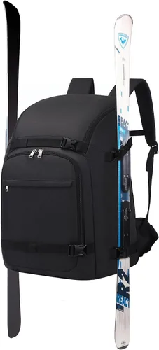 Miniatura 3 de Octsky Bolsa para botas de esquí, mochila de viaje para botas de esquí de 50 litros, bolsa de snowboard para casco de esquí, gafas, guantes, esquís