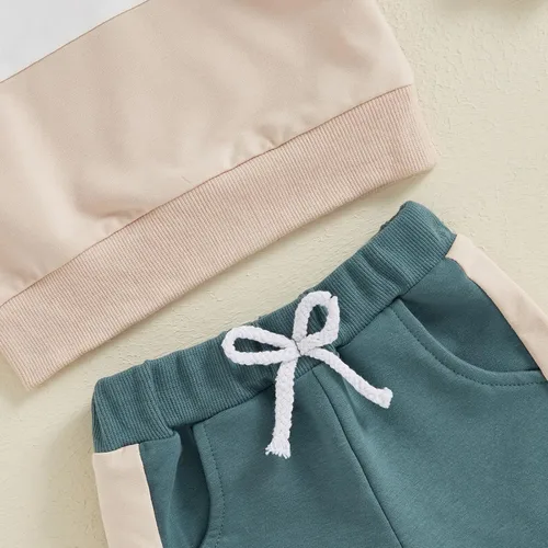 Miniatura 50 de Conjunto de sudadera de manga larga con cuello redondo y pantalones deportivos para bebés, ropa de invierno para bebé