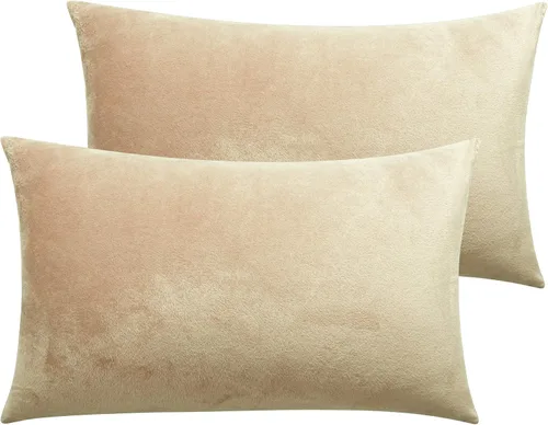 Miniatura 64 de NTBAY - Fundas de almohada de terciopelo con cierre para niños pequeños, 2 unidades, acogedoras, de lujo, de franela y felpa, para viajes, 33 x 46
