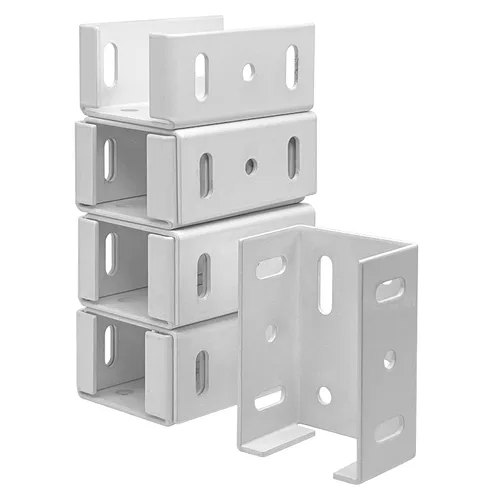 Soporte de valla de aluminio resistente para panel de cercado de vinilo a conexión de poste, reemplazo de metal para soportes de plástico de 2.75