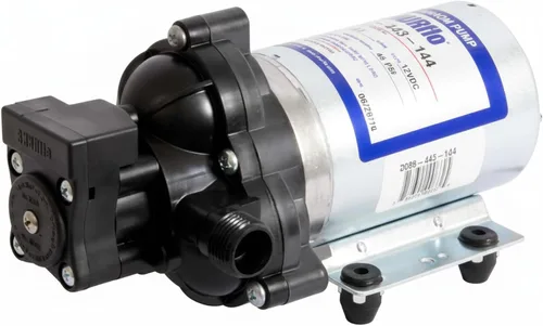 SHURFLO 2088-474-144 Bomba de diafragma de 24 VCC, bomba de transferencia de agua de 3.0 GPM 45 PSI, autocebante de 12 pies, control automático de