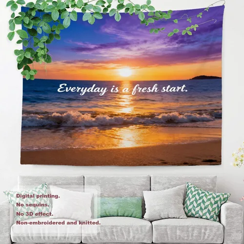 Miniatura 8 de Shrahala Tapiz de pared con paisaje de lago de otoño, bosque amarillo, para colgar en la pared, tapiz grande, decoración de fibra de poliéster