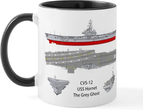 Miniatura 8 de CafePress USS Hornet CV 12 CVS 12 - Taza de café de cerámica (11.0 fl oz)
