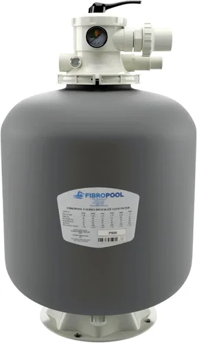 Miniatura 10 de FibroPool Filtro de arena para piscina de 14 pulgadas, 75 libras, sobre el suelo hasta 3500 galones, válvula multipuerto de 6 vías, compatible