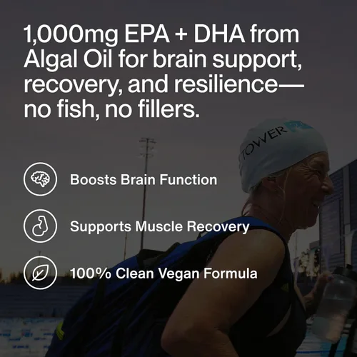 Miniatura 2 de Momentous Omega-3 vegano - Suplemento EPA y DHA a base de plantas para hombres y mujeres - Procedente de aceite de algas - Apoya la salud