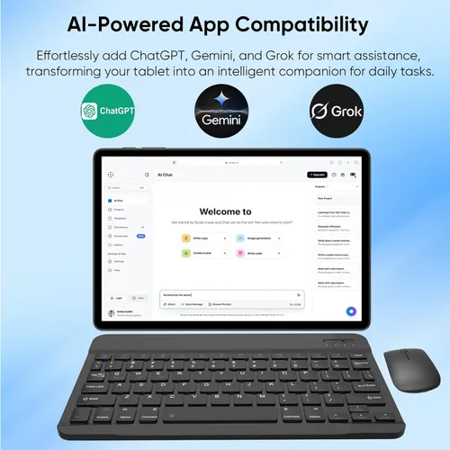 Miniatura 6 de Tablet de 11 pulgadas con teclado, tabletas Android 16, 32 GB+128 GB, expansión de 1 TB, batería de 8000 mAh, cámara de 5 MP+8 MP, WiFi 6 de doble